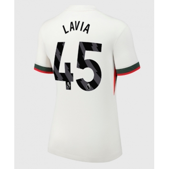 Billige Fotballdrakt Chelsea Romeo Lavia #45 Replika Bortedrakt Dame 2025-26 Kortermet